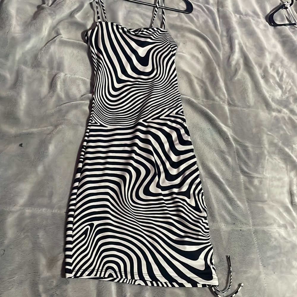 zebra coloured dress
